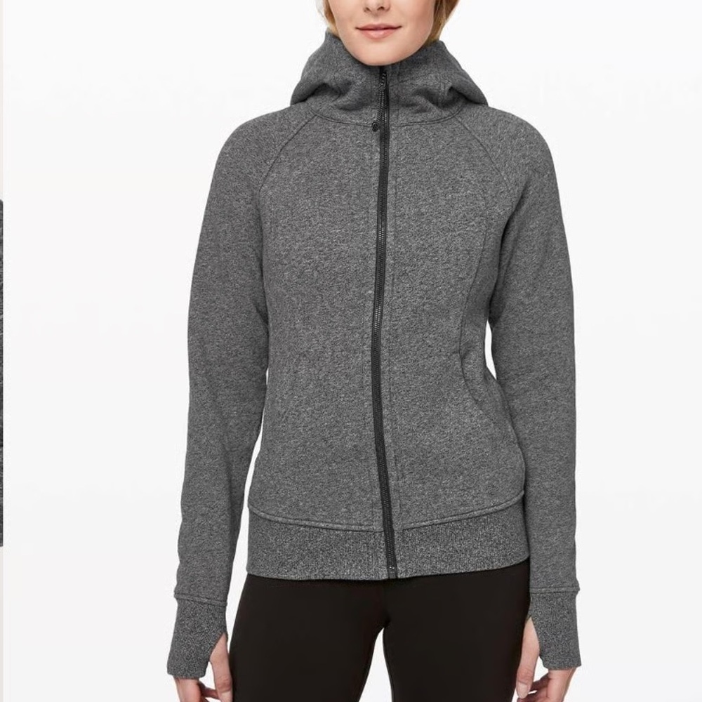 Lululemon full zip scuba hoodie heathered grey - Picture 4 of 12